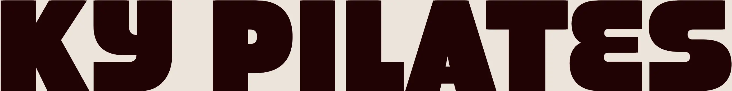 KY Pilates brand typography